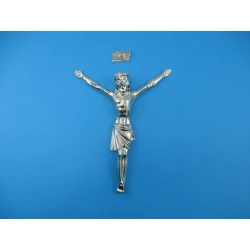 Korpus Pana Jezusa na krzyż metalowy + napis 26,5 cm